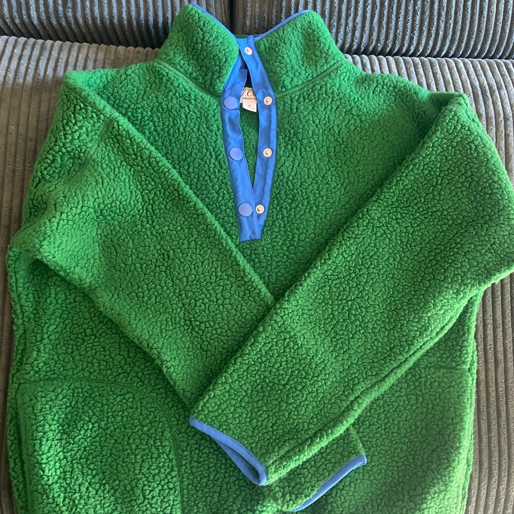 J. Crew snap collar fleece pullover